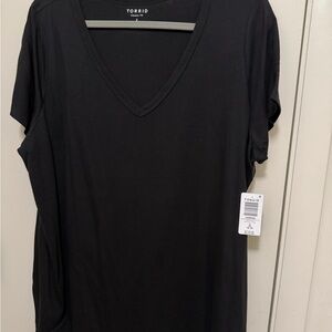 Torrid Classic Black V-Neck Tee